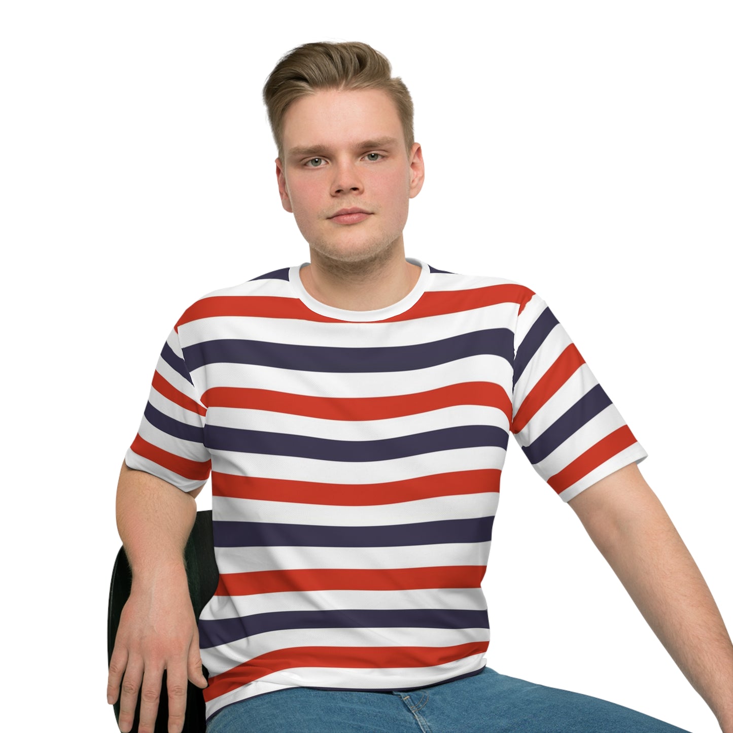Red White and Blue Striped T-shirt