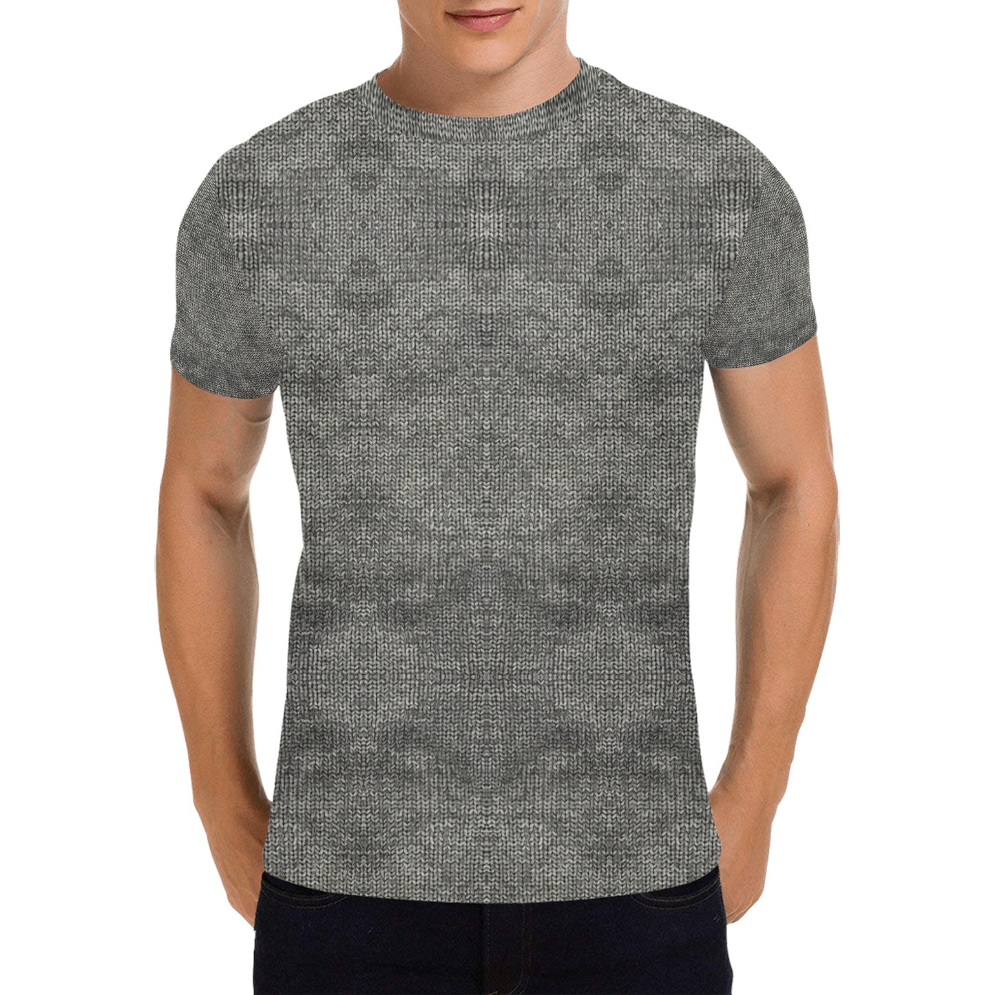Knit Print Gray Heather T-shirt (USA Size)