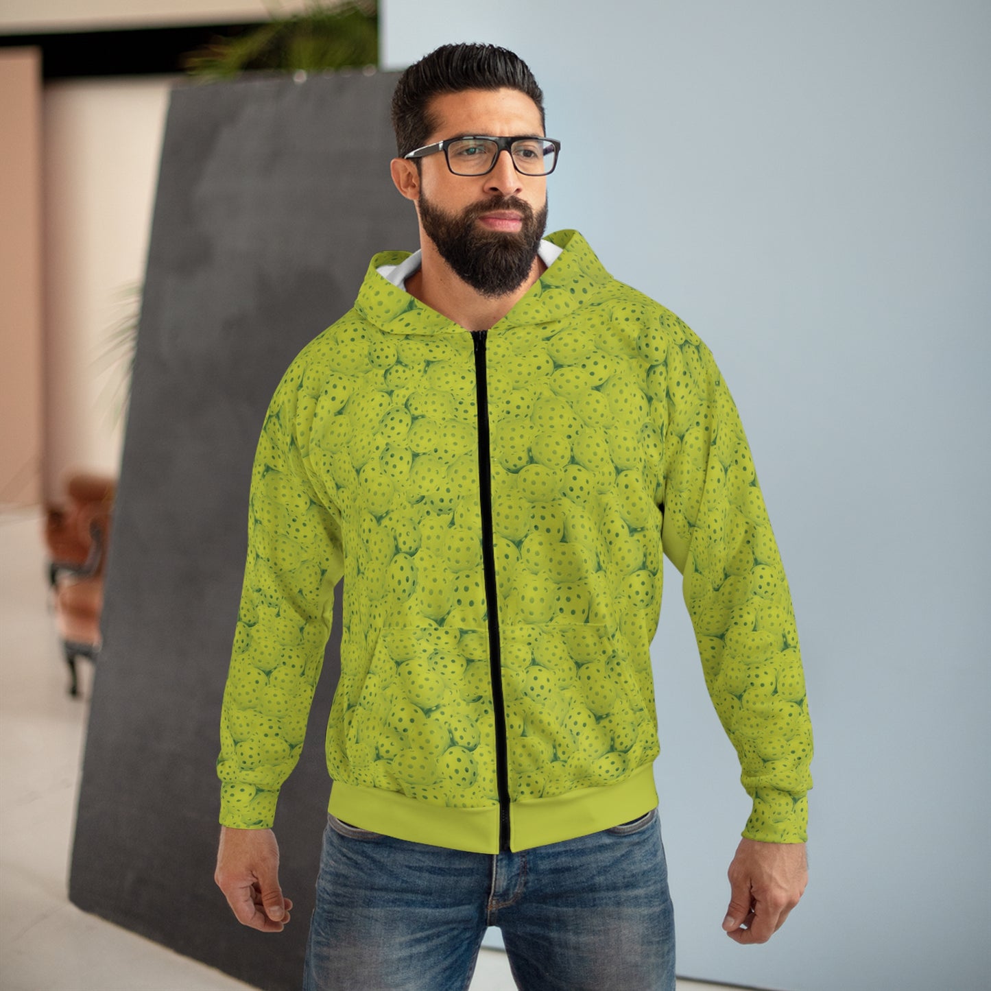 Unisex Pickleball Zip Hoodie