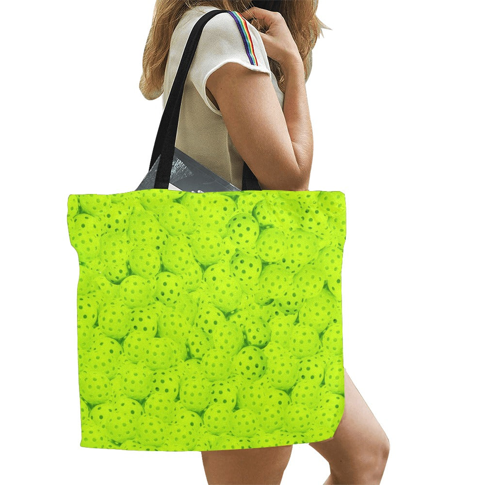 Pickleball Canvas Tote Bag(Large)