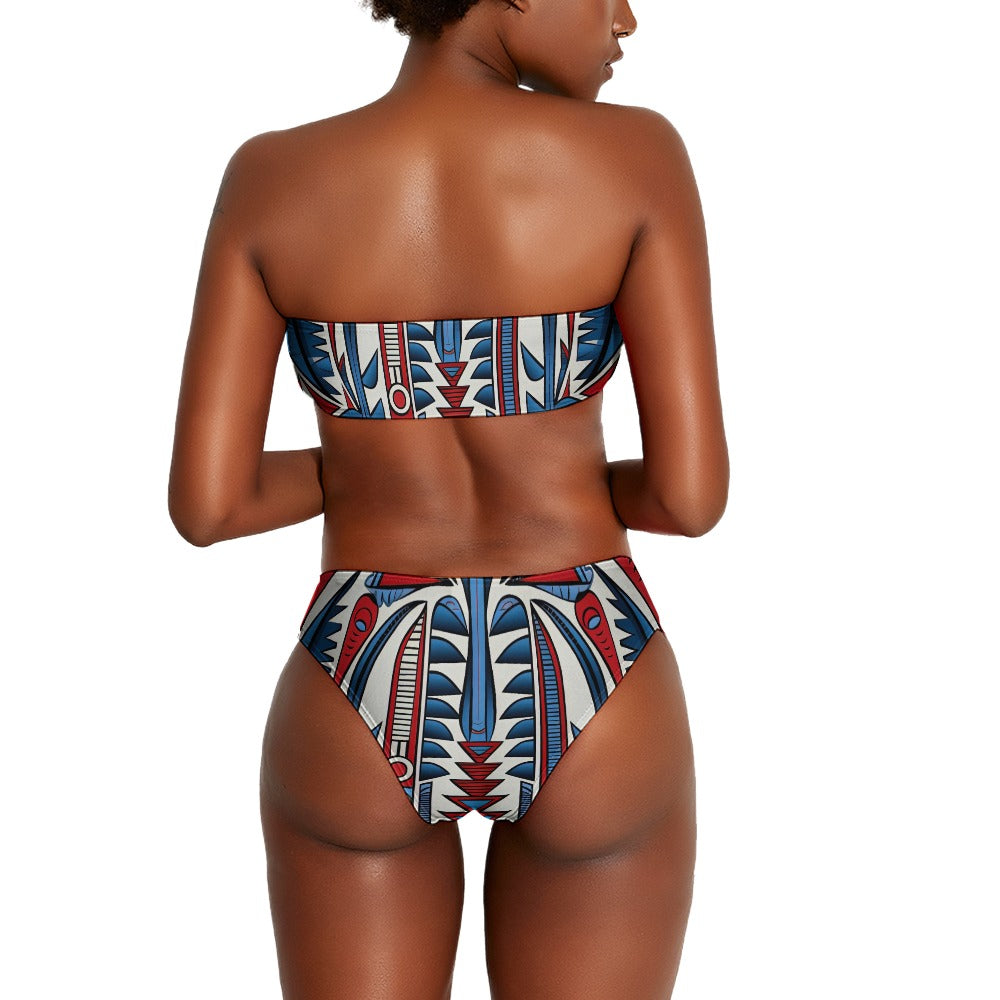 Red White and Blue Ladies Two Piece Bikini Swimsuit