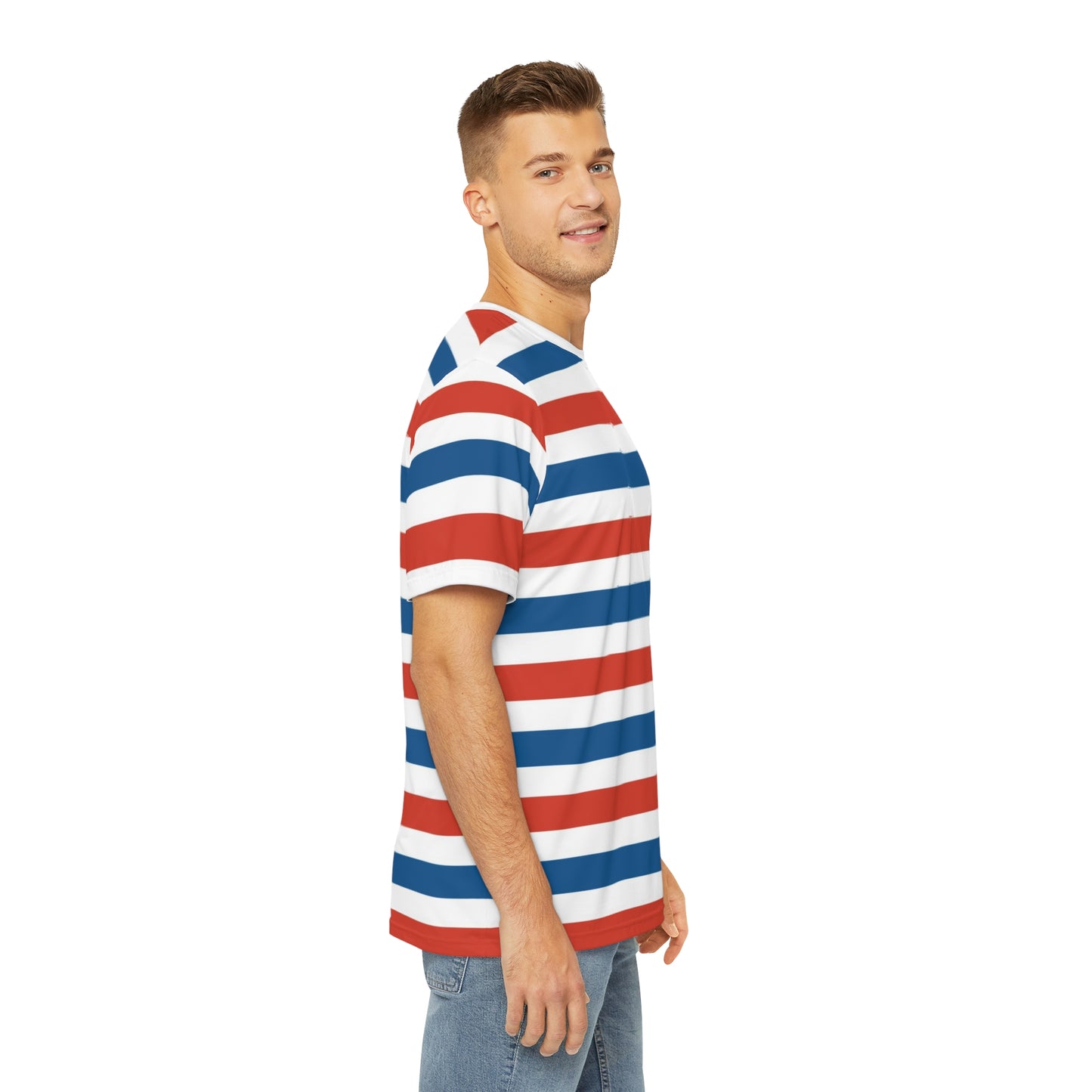 Vintage Unisex Red White and Blue Tee Shirt