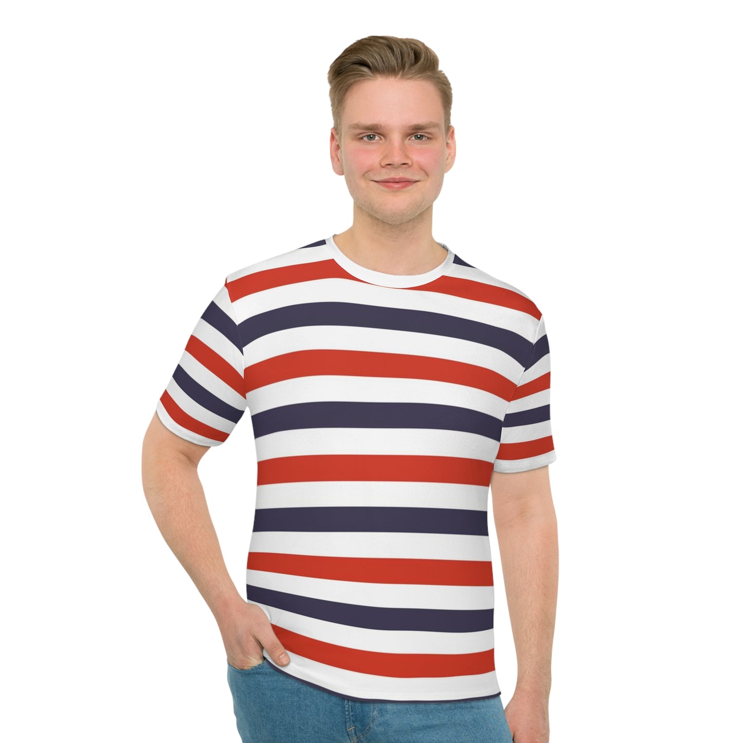 Red White and Blue Striped T-shirt