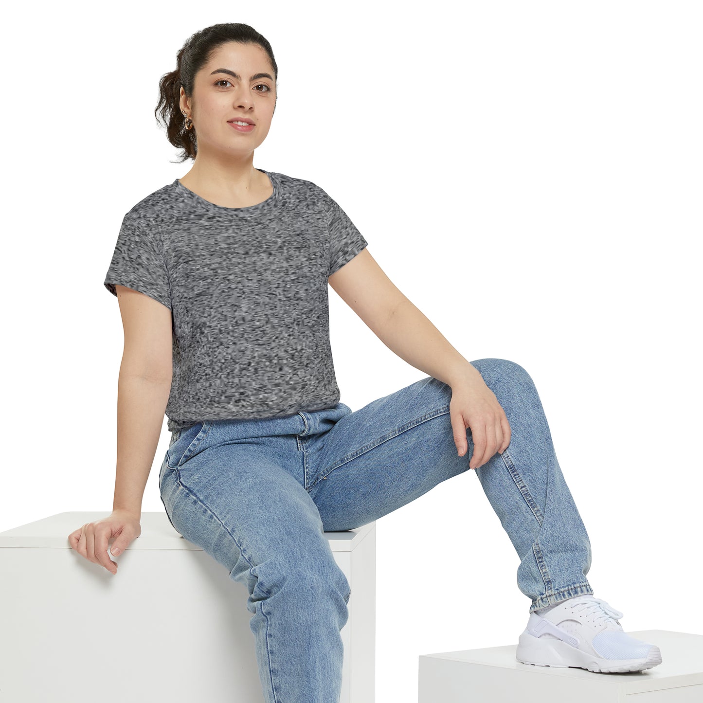 Women's Short Sleeve TV Static Shirt