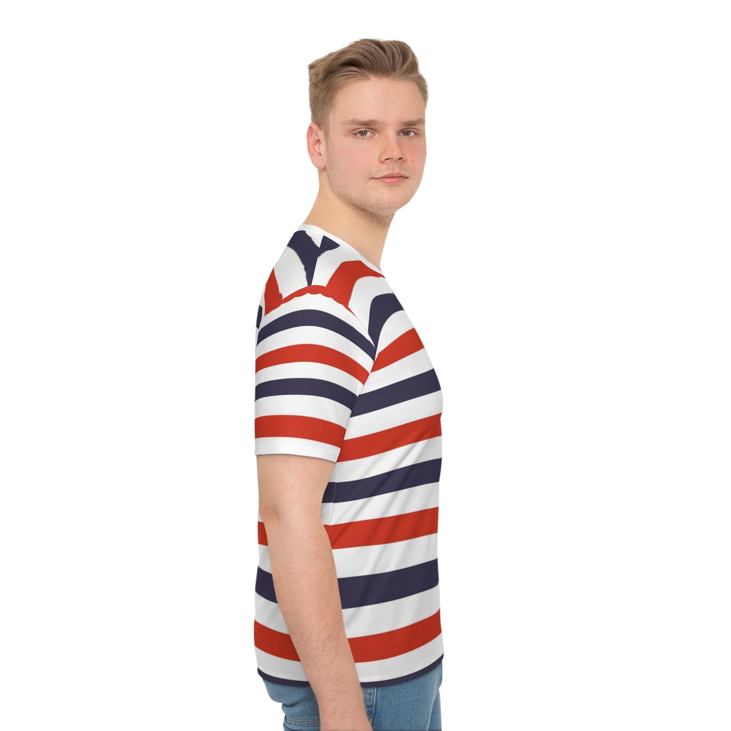 Red White and Blue Striped T-shirt