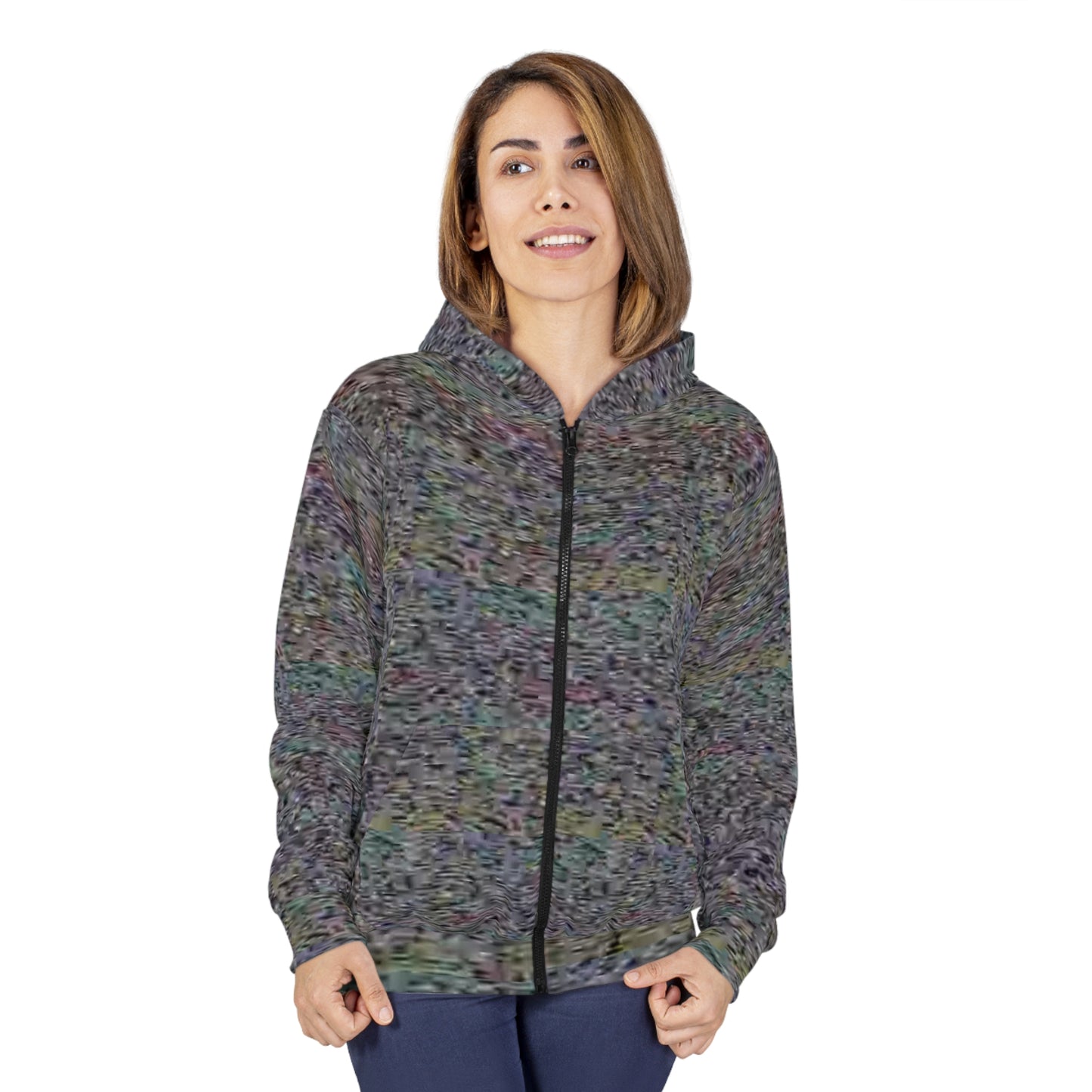 Unisex Zip Hoodie TV Noise