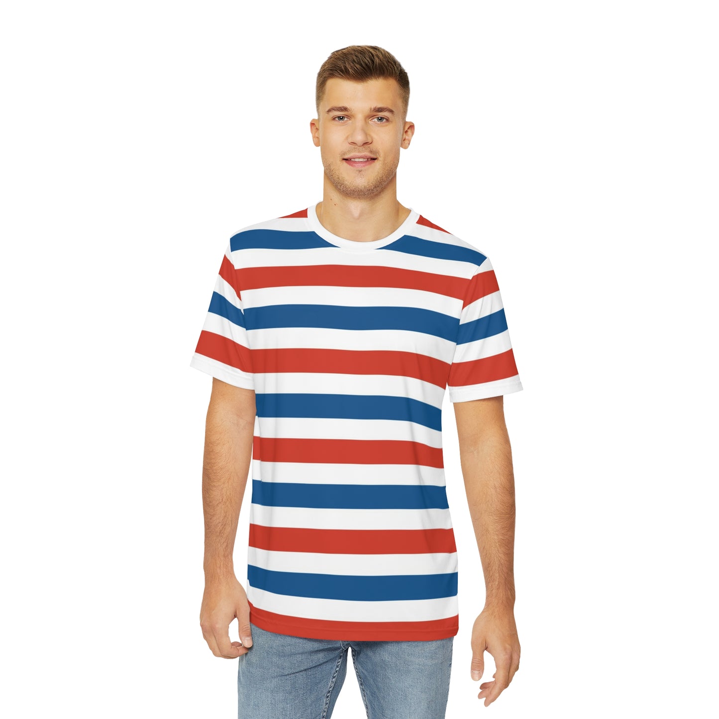 Vintage Unisex Red White and Blue Tee Shirt