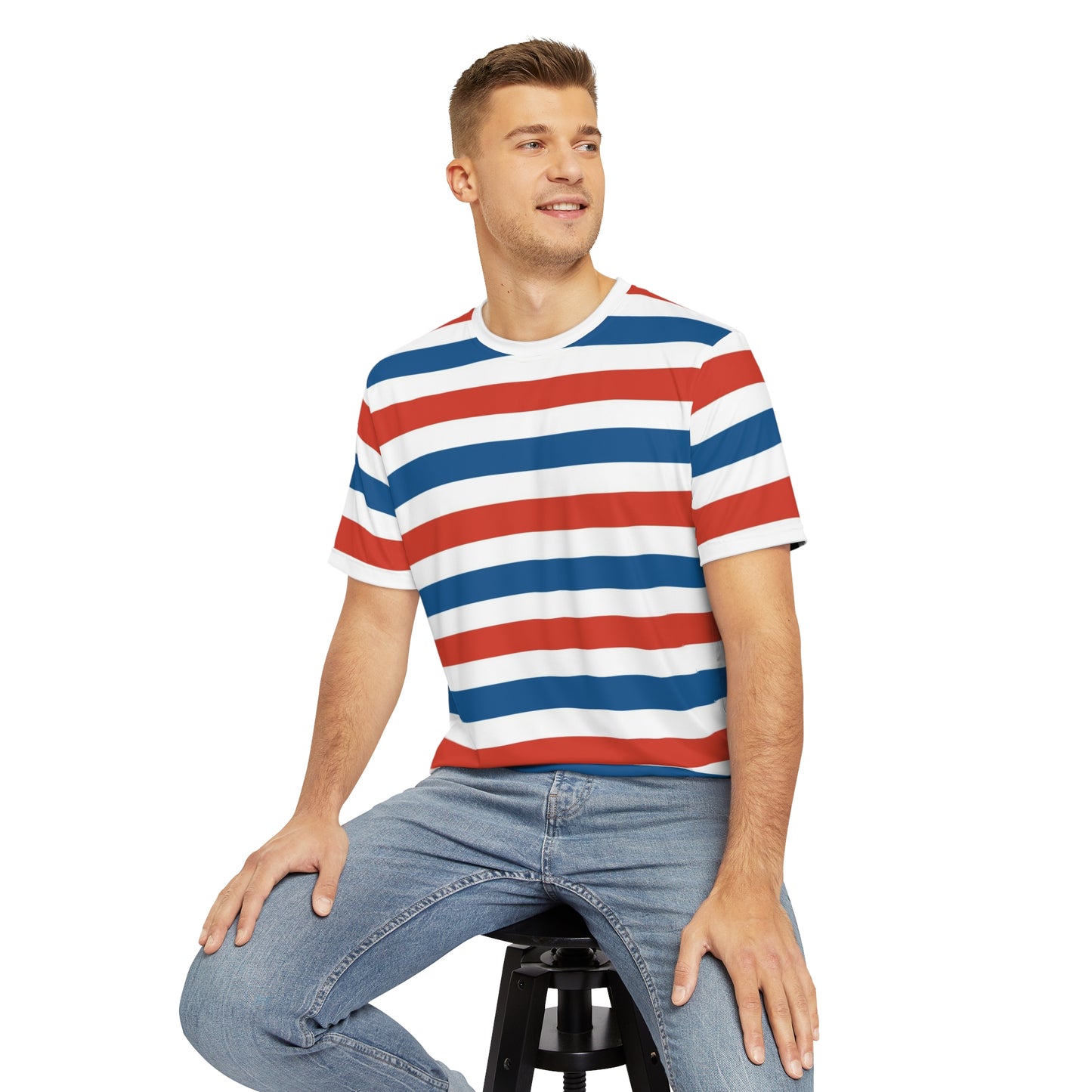 Vintage Unisex Red White and Blue Tee Shirt