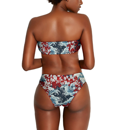 The Great Wave Ladies Two Piece Bikini Swimsuit