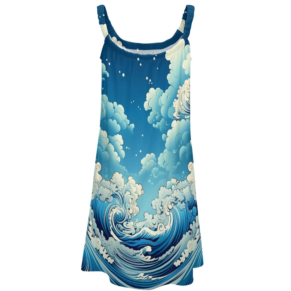 Blue Waves Beach sling skirt