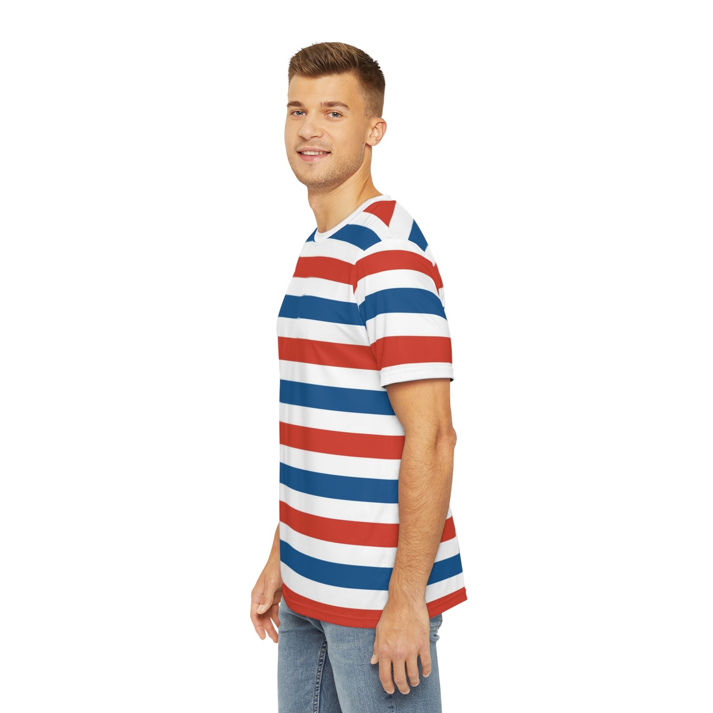Vintage Unisex Red White and Blue Tee Shirt