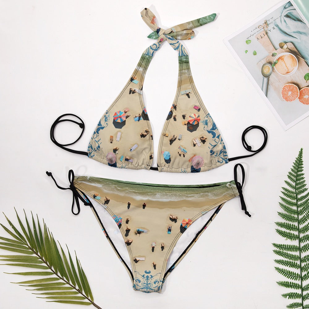 Ladies Sexy V-Neck Bikini Swimsuit