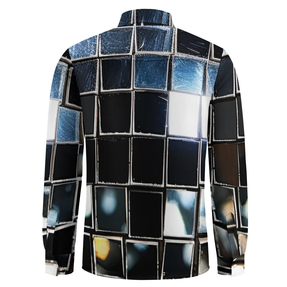 Peach Velvet Casual One Pocket Long Sleeve Shirt
