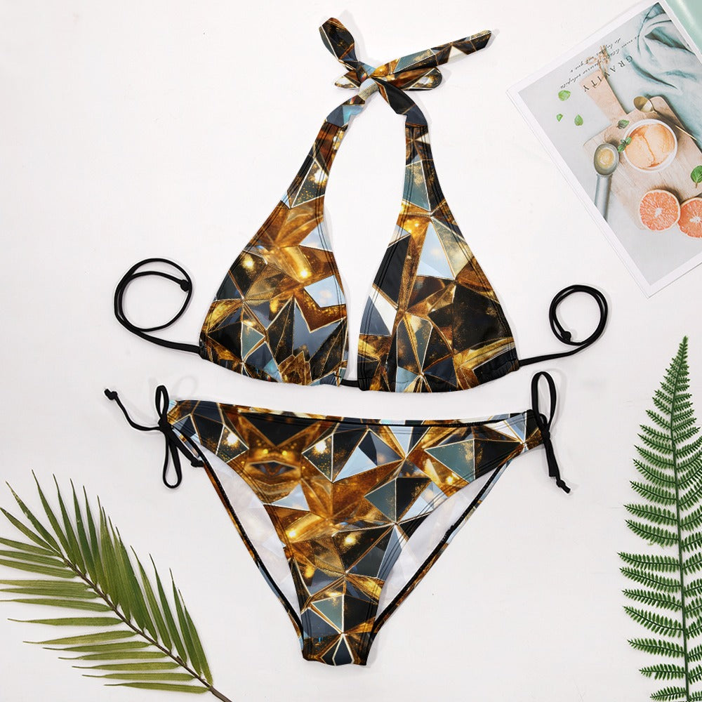 Ladies Sexy V-Neck Bikini Swimsuit