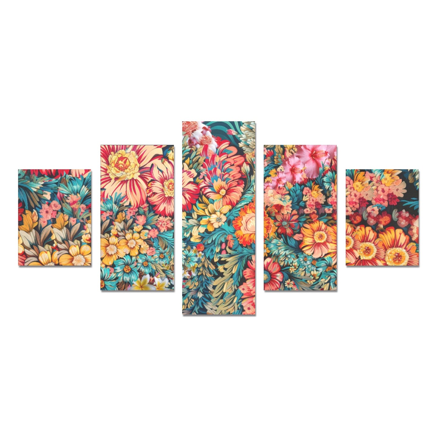 Canvas Wall Art Prints (No Frame) 5-Pieces/Set B