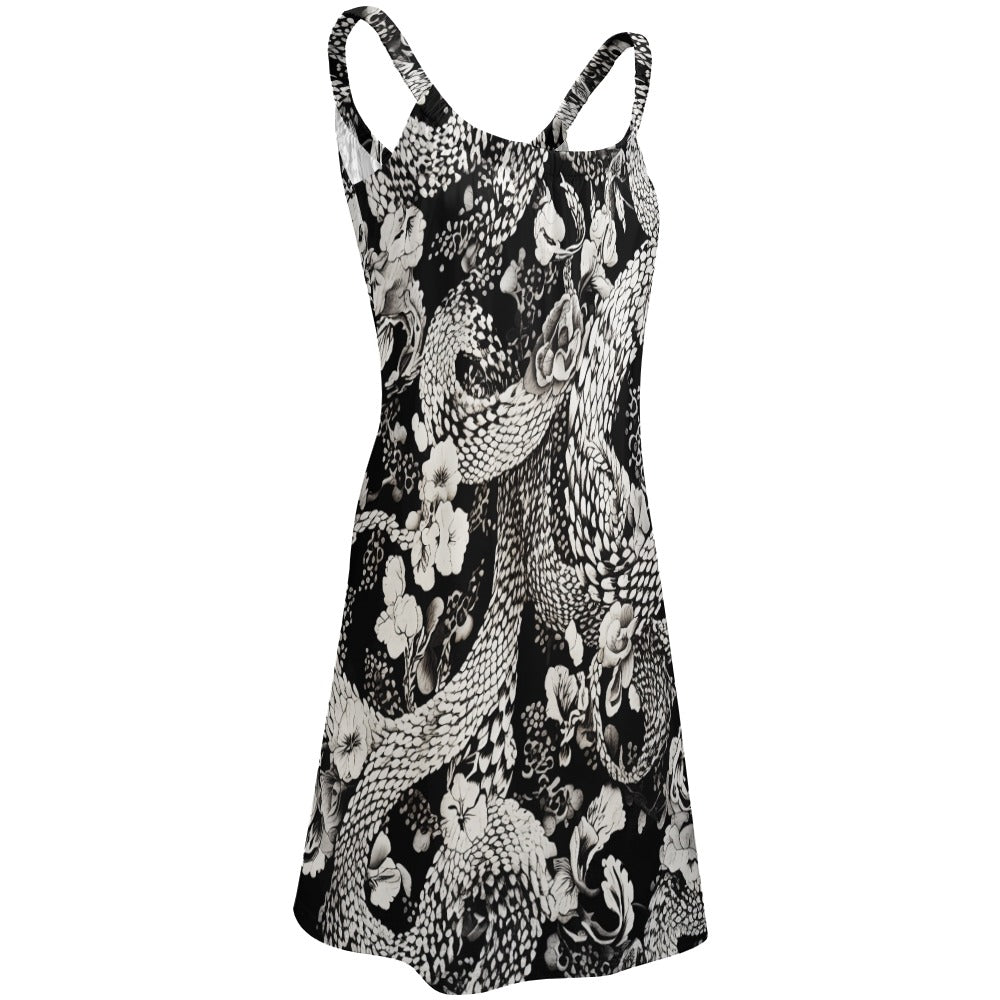Black and White Snakeskin Sling Skirt