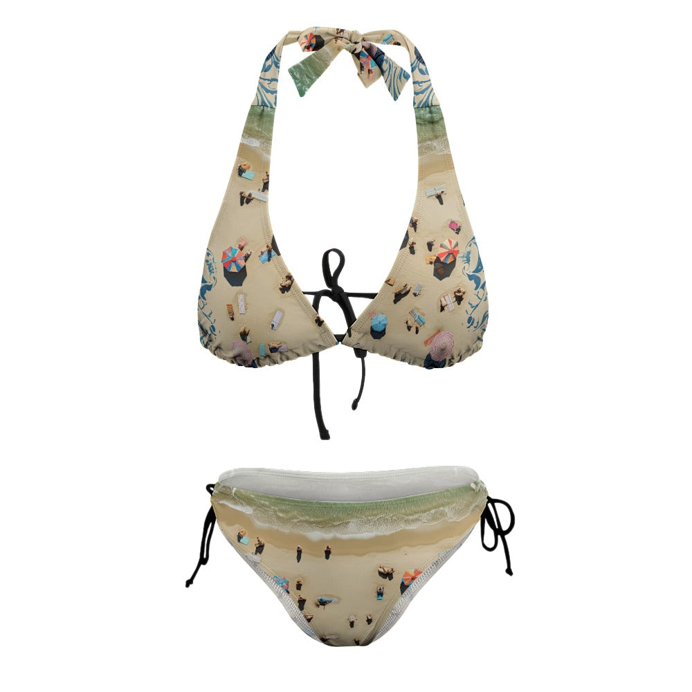 Ladies Sexy V-Neck Bikini Swimsuit