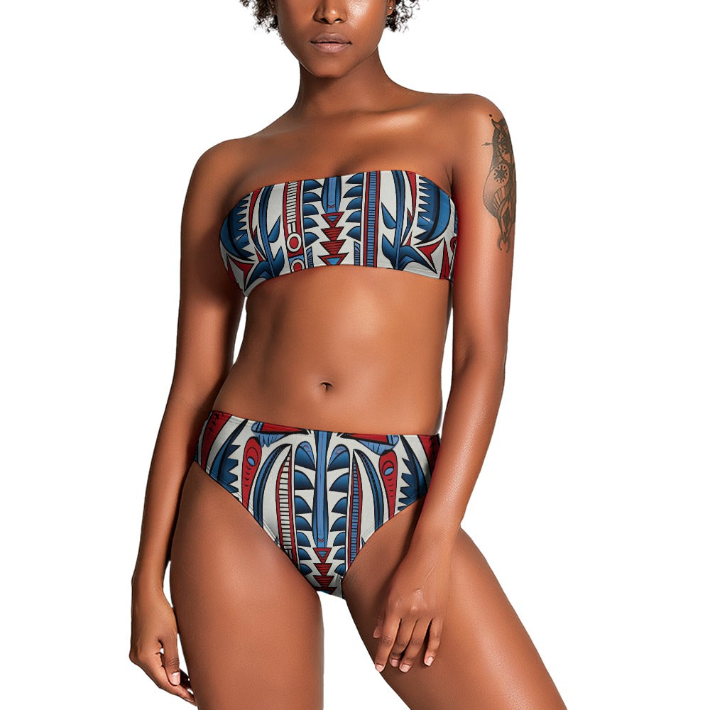 Red White and Blue Ladies Two Piece Bikini Swimsuit