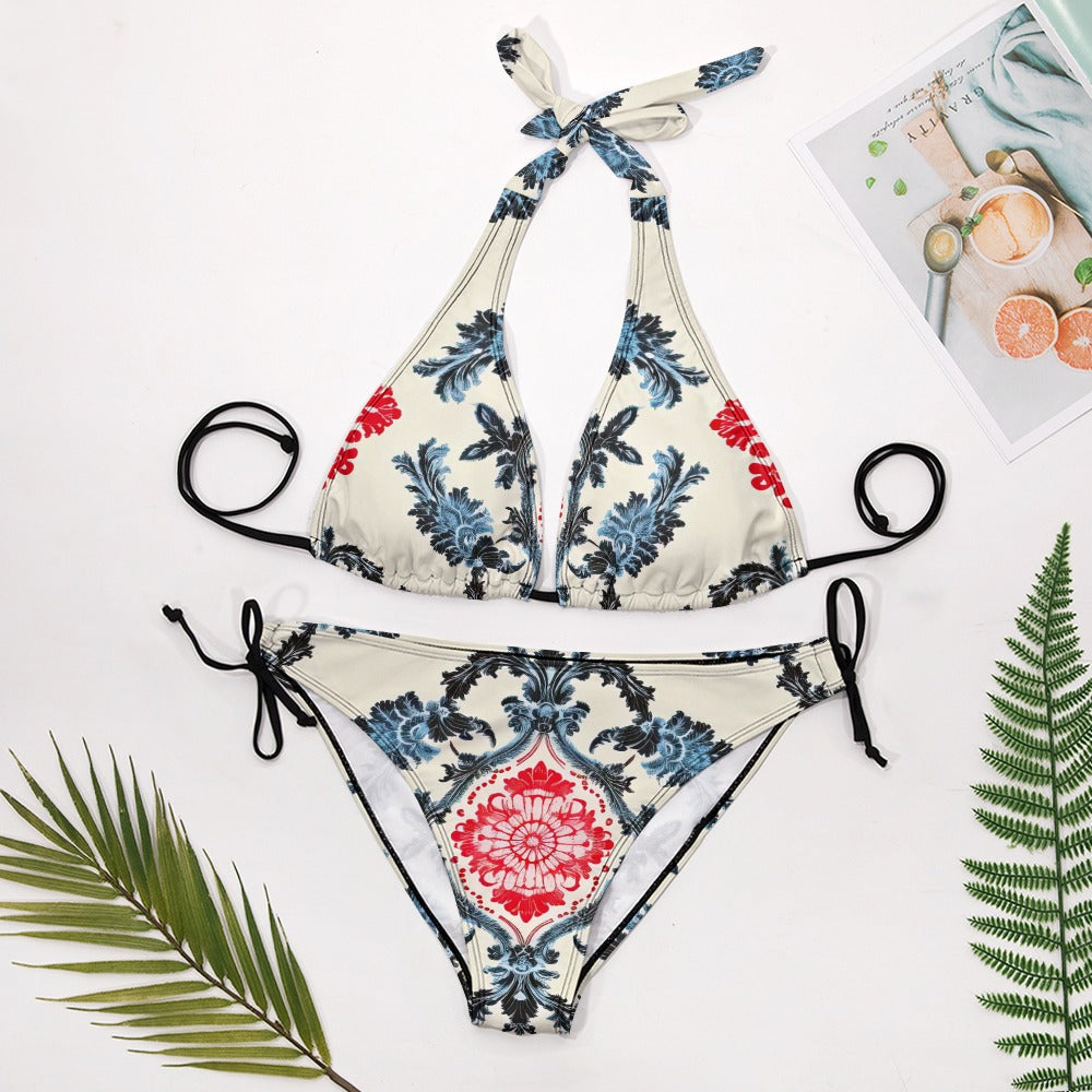 Ladies Sexy V-Neck Bikini Swimsuit