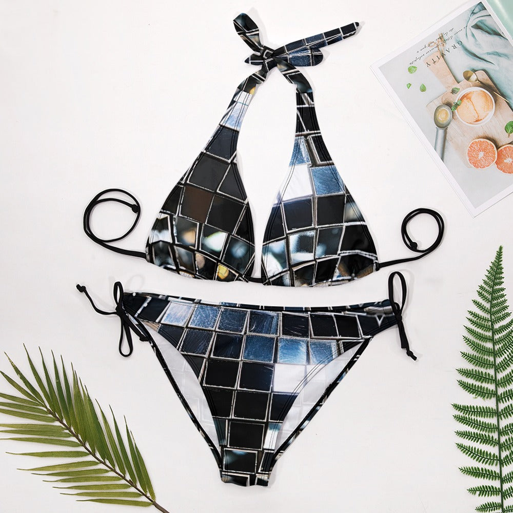 Ladies Disco Square Bikini Swimsuit