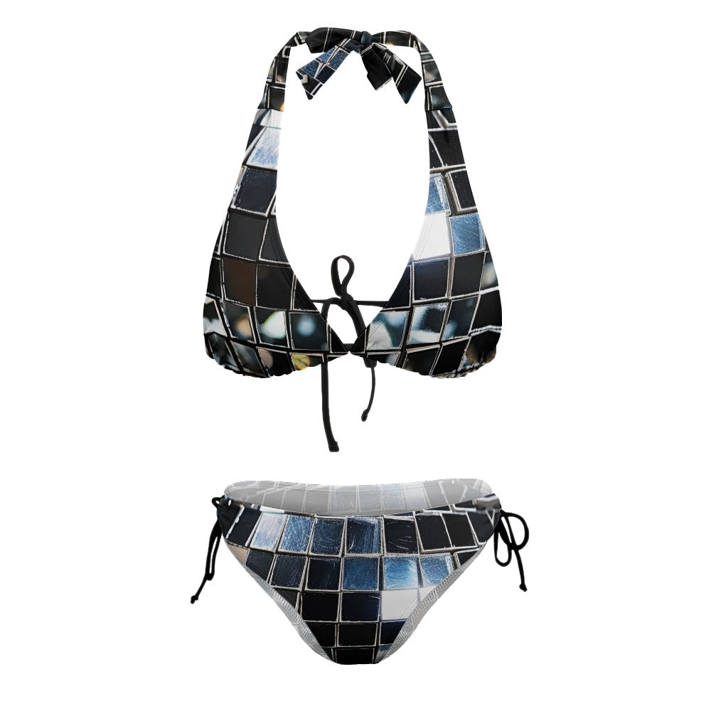 Ladies Disco Square Bikini Swimsuit