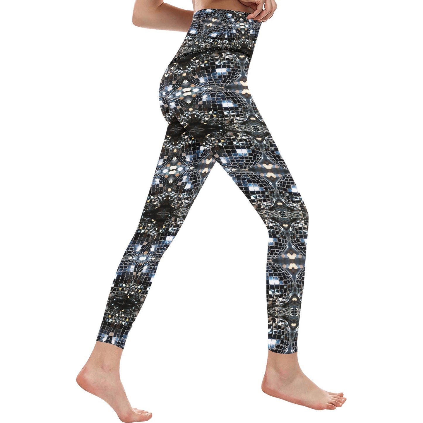 Women's High-Waisted Discoball Leggings