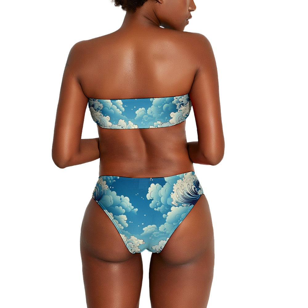 The Great Wave Ladies Two Piece Bikini Swimsuit