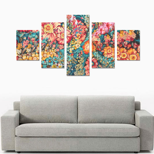 Canvas Wall Art Prints (No Frame) 5-Pieces/Set B
