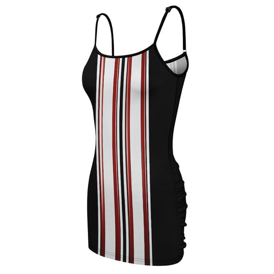 Women's Racing Stripe Slim Sexy Package Hip Skirt