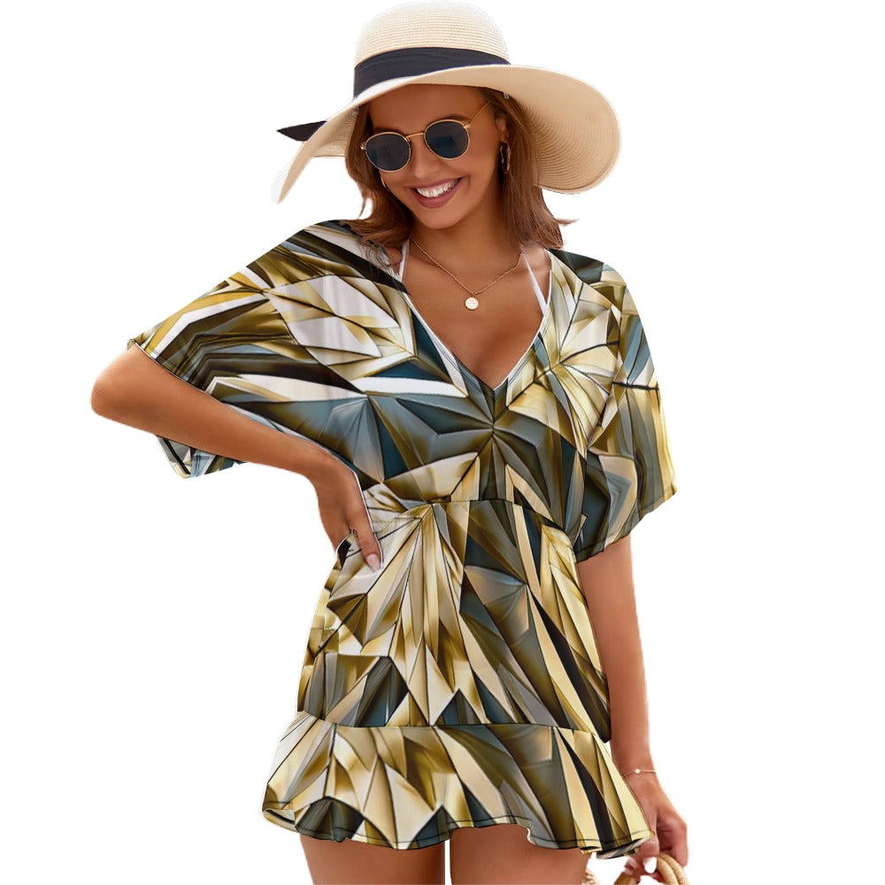 Ladies Thin Short Sleeve One Piece Dress