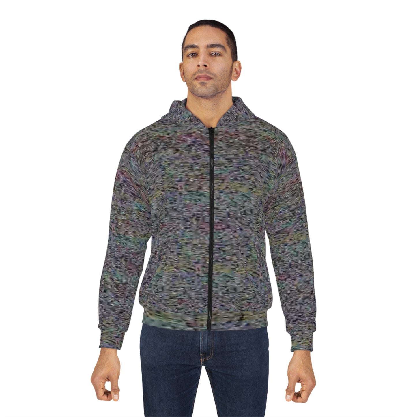 Unisex Zip Hoodie TV Noise