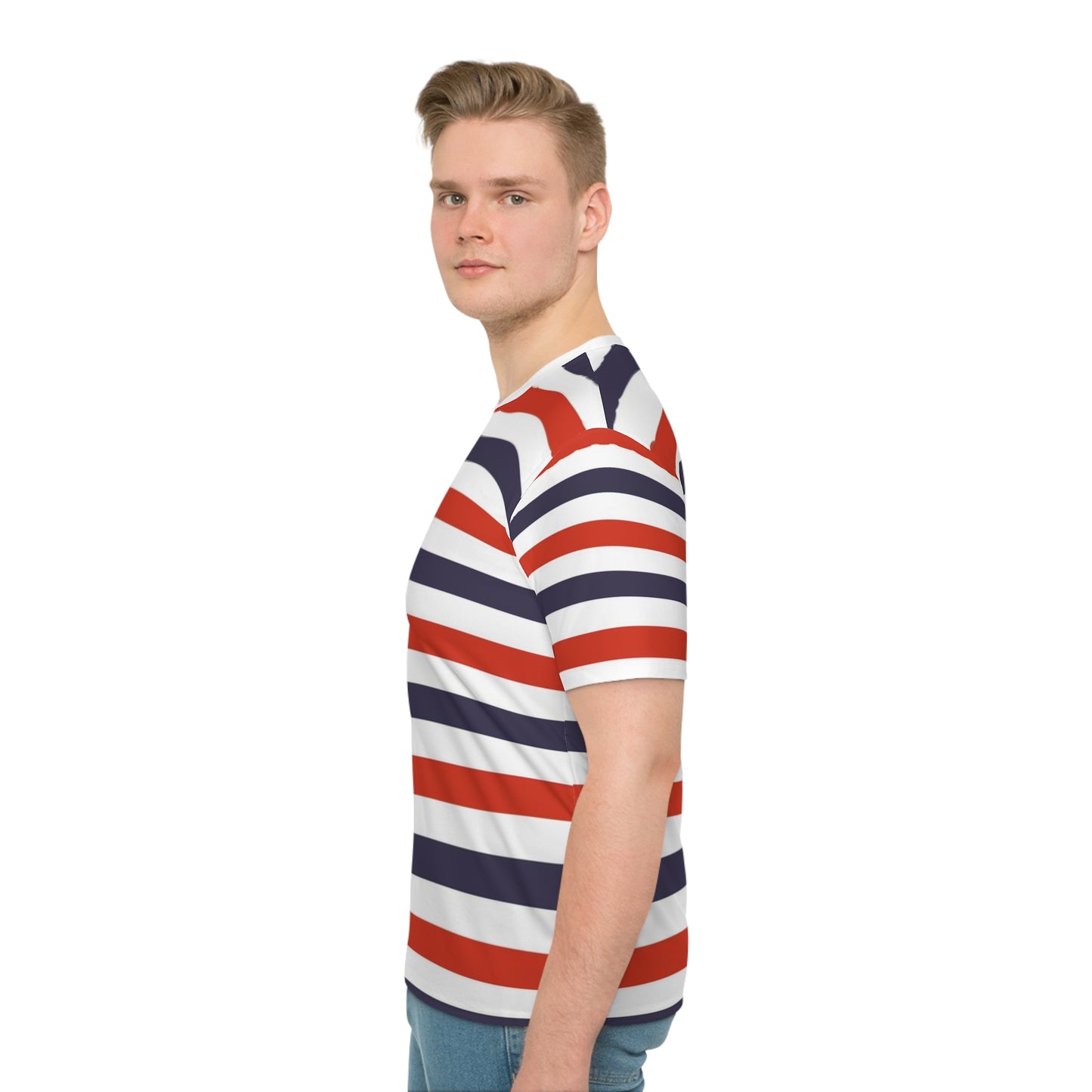Red White and Blue Striped T-shirt