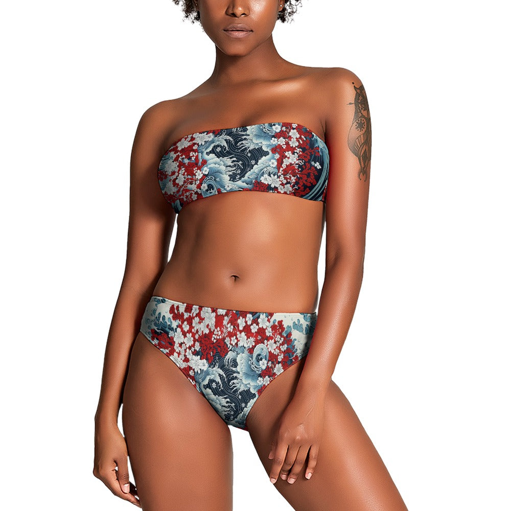 The Great Wave Ladies Two Piece Bikini Swimsuit