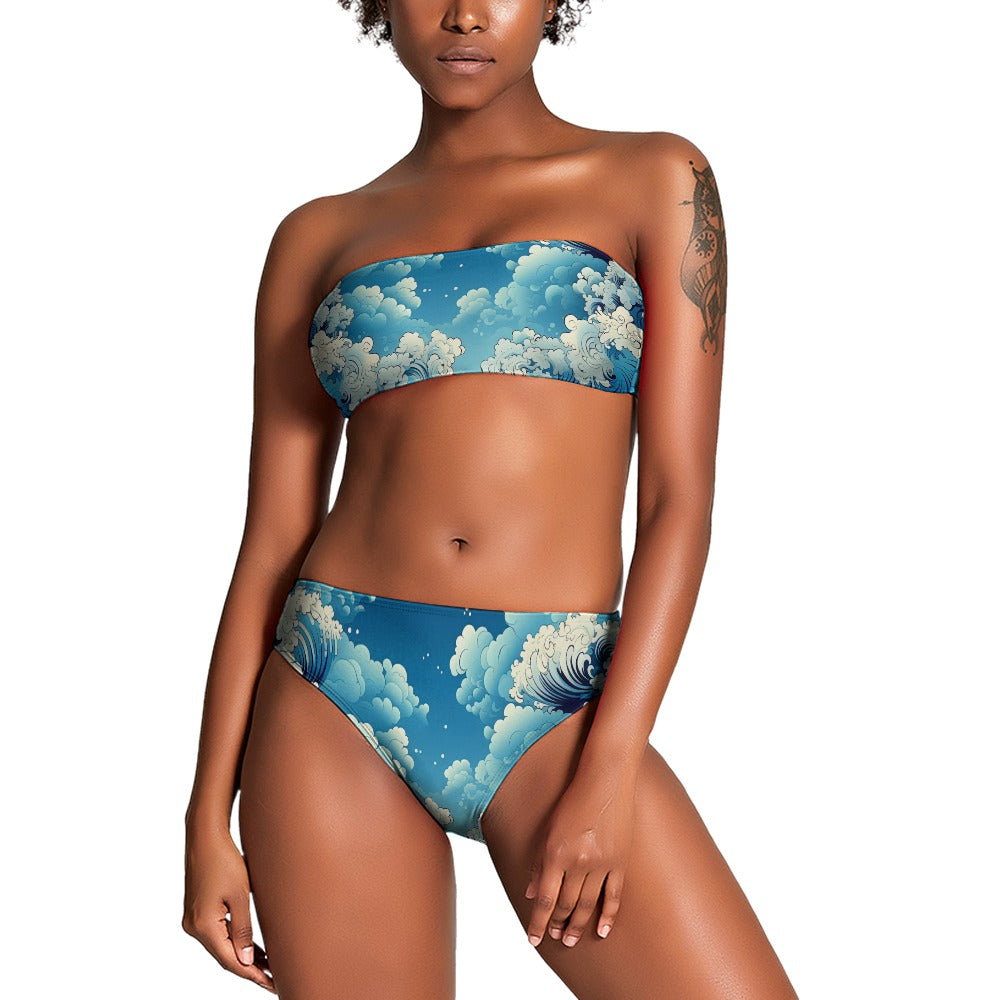 The Great Wave Ladies Two Piece Bikini Swimsuit