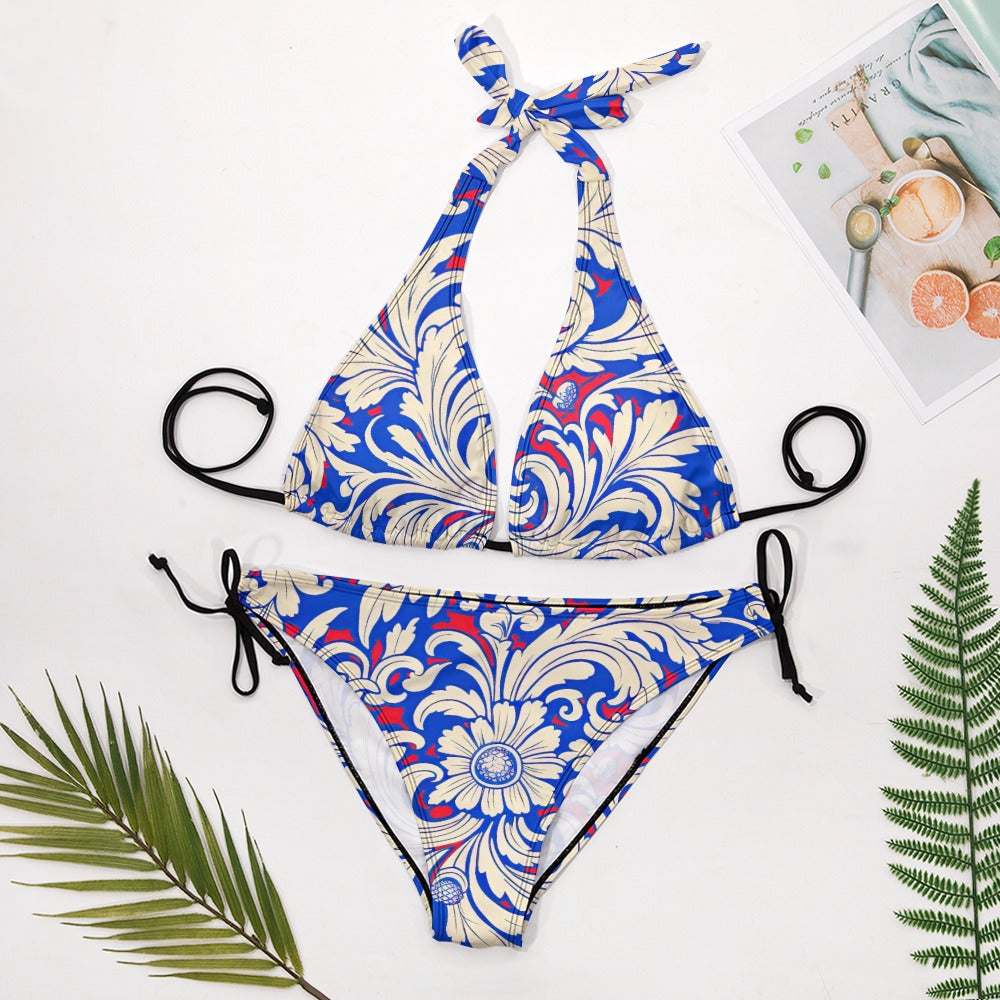 Ladies Sexy V-Neck Bikini Swimsuit