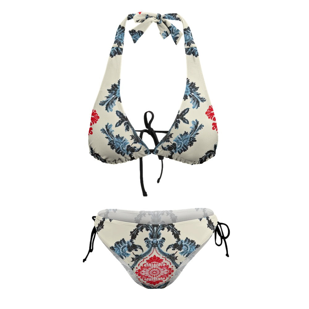 Ladies Sexy V-Neck Bikini Swimsuit