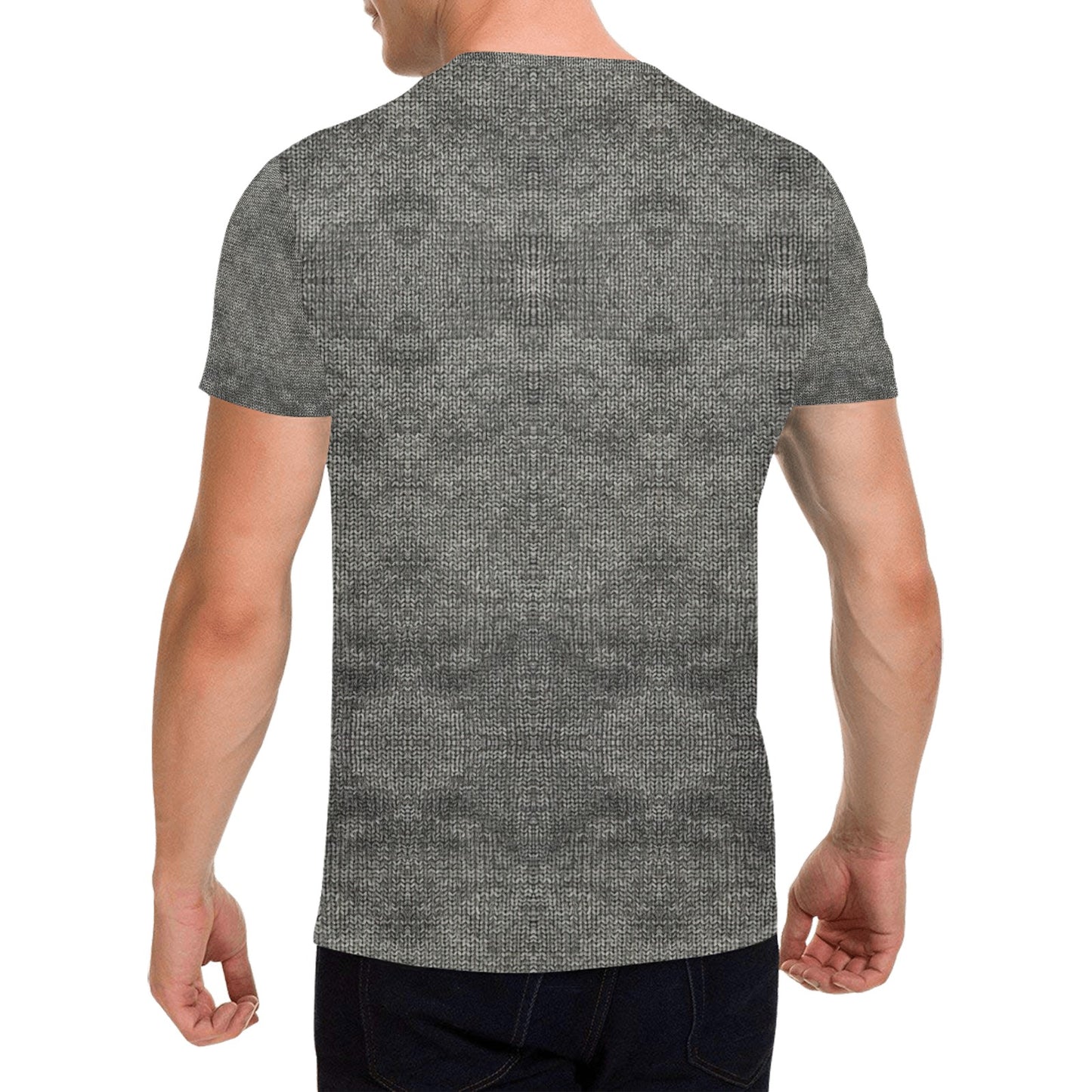 Knit Print Gray Heather T-shirt (USA Size)