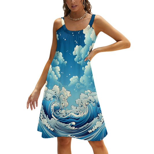 Blue Waves Beach sling skirt