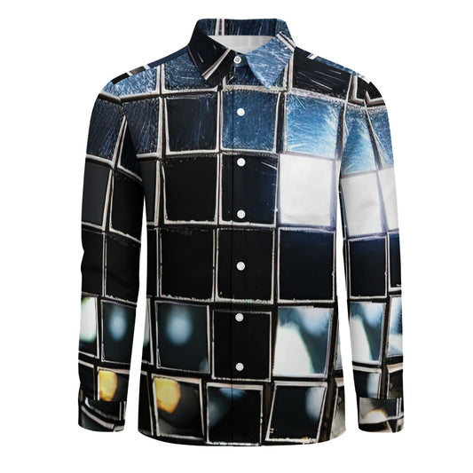 Peach Velvet Casual One Pocket Long Sleeve Shirt