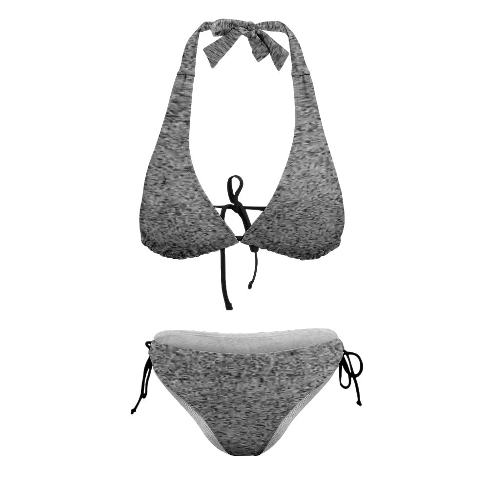 Ladies Sexy V-Neck TV Static Bikini Swimsuit Version 2