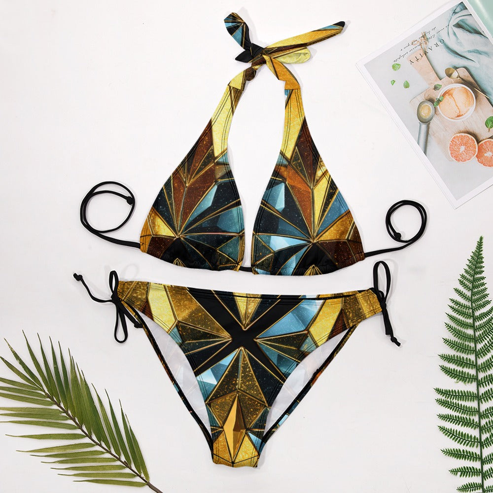 Ladies Sexy V-Neck Bikini Swimsuit