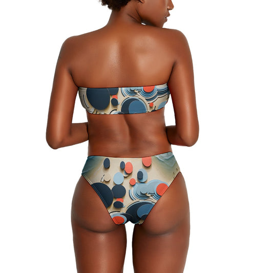 Retro Ladies Two Piece Bikini Swimsuit