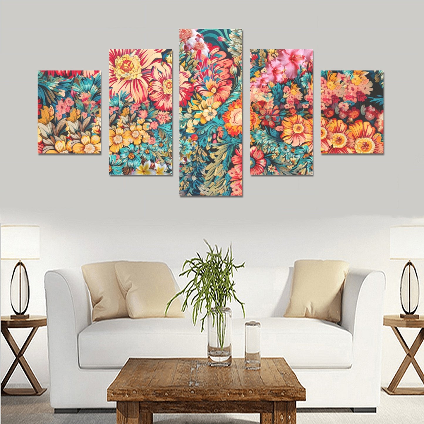 Canvas Wall Art Prints (No Frame) 5-Pieces/Set B